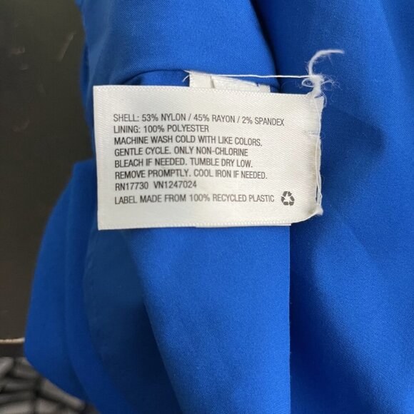 2/$30 a new day Tank Sheath Dress Midi Back Zip Scoop Neck Blue Large #8860 - Picture 7 of 8